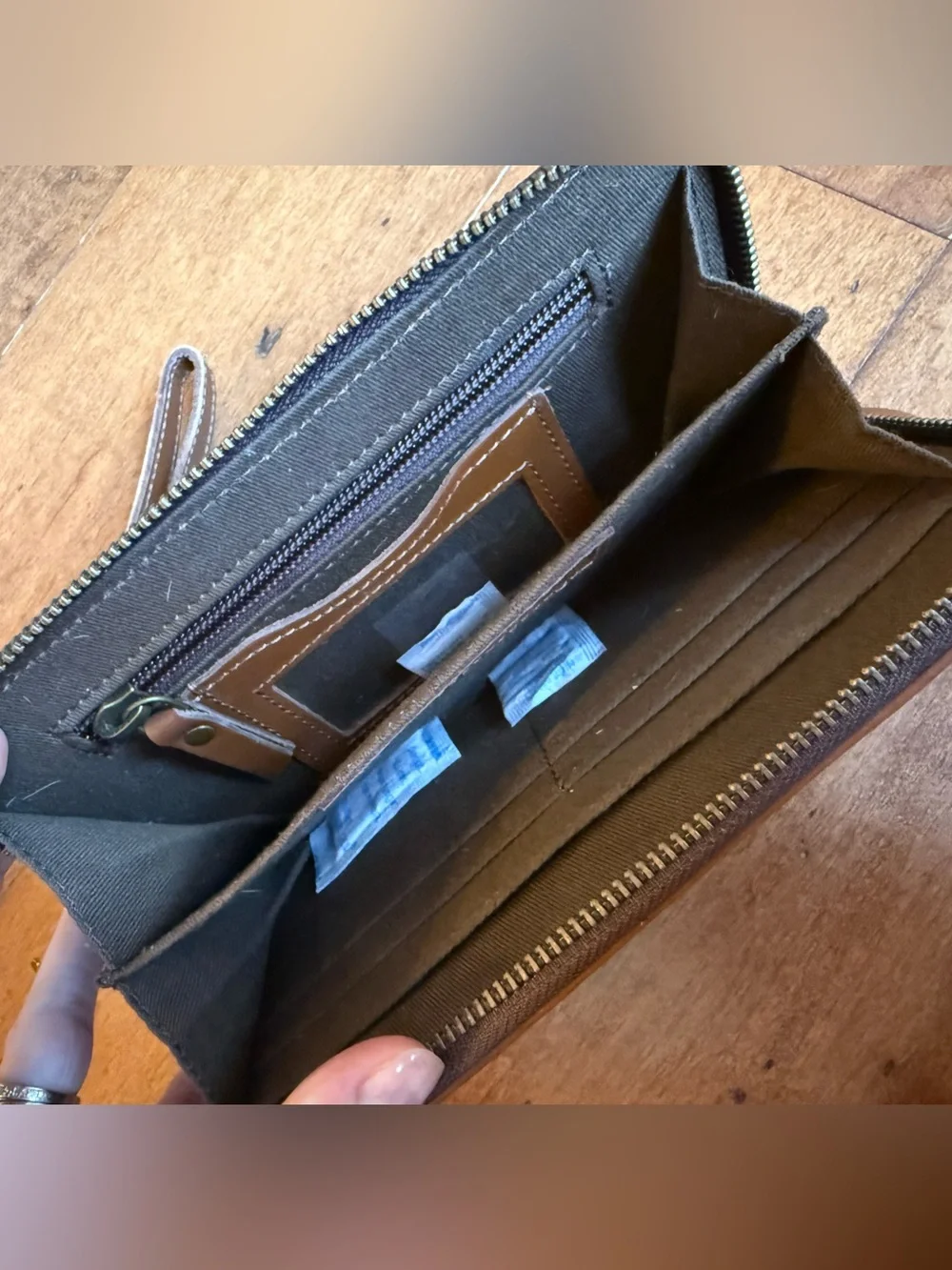 Noonday Collection Fair Trade Leather/Horsehair Wristlet or Wallet